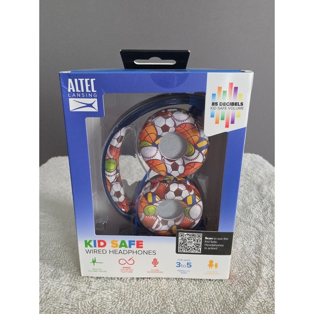 Altec Lansing Kid Safe Wired Headphones (Sports Blue) - Picture 2 of 4